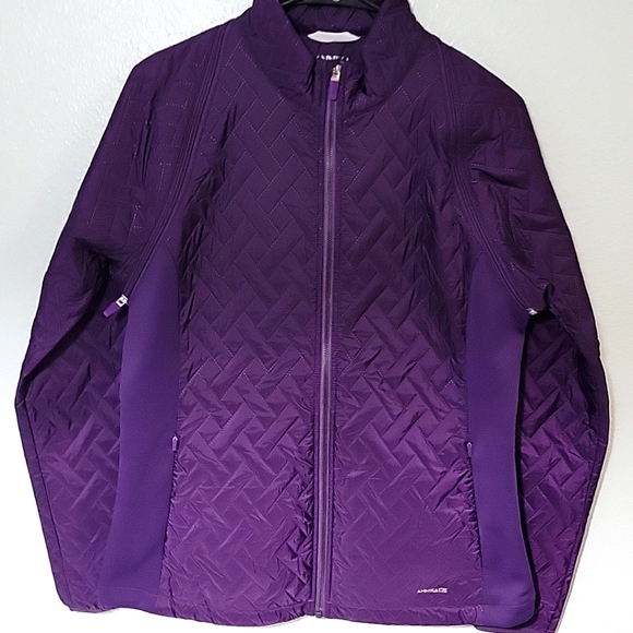 Cutter & Buck Women's Weathertec Hybrid Quilted Propel 2-in-1 Mock Jacket Vest - Picture 13 of 13